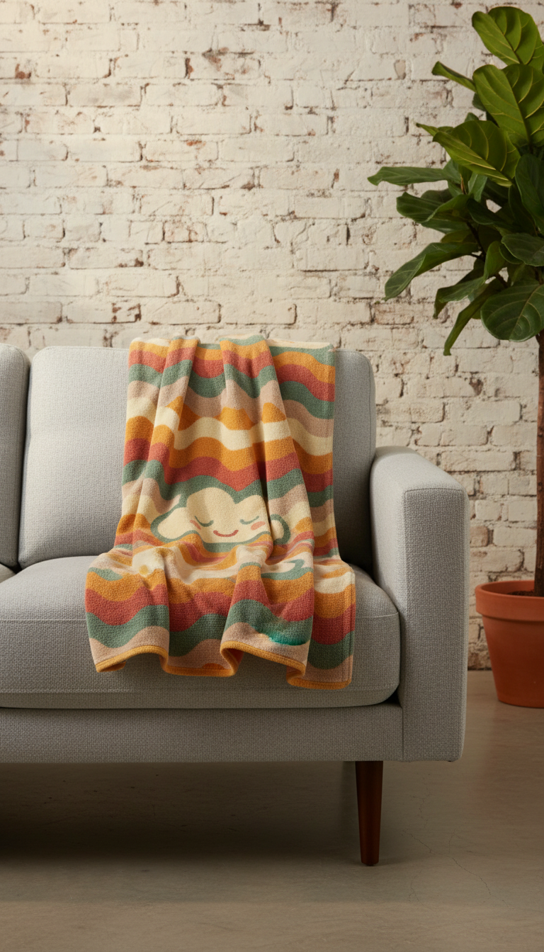 Cotton Throw Blanket in a new setting