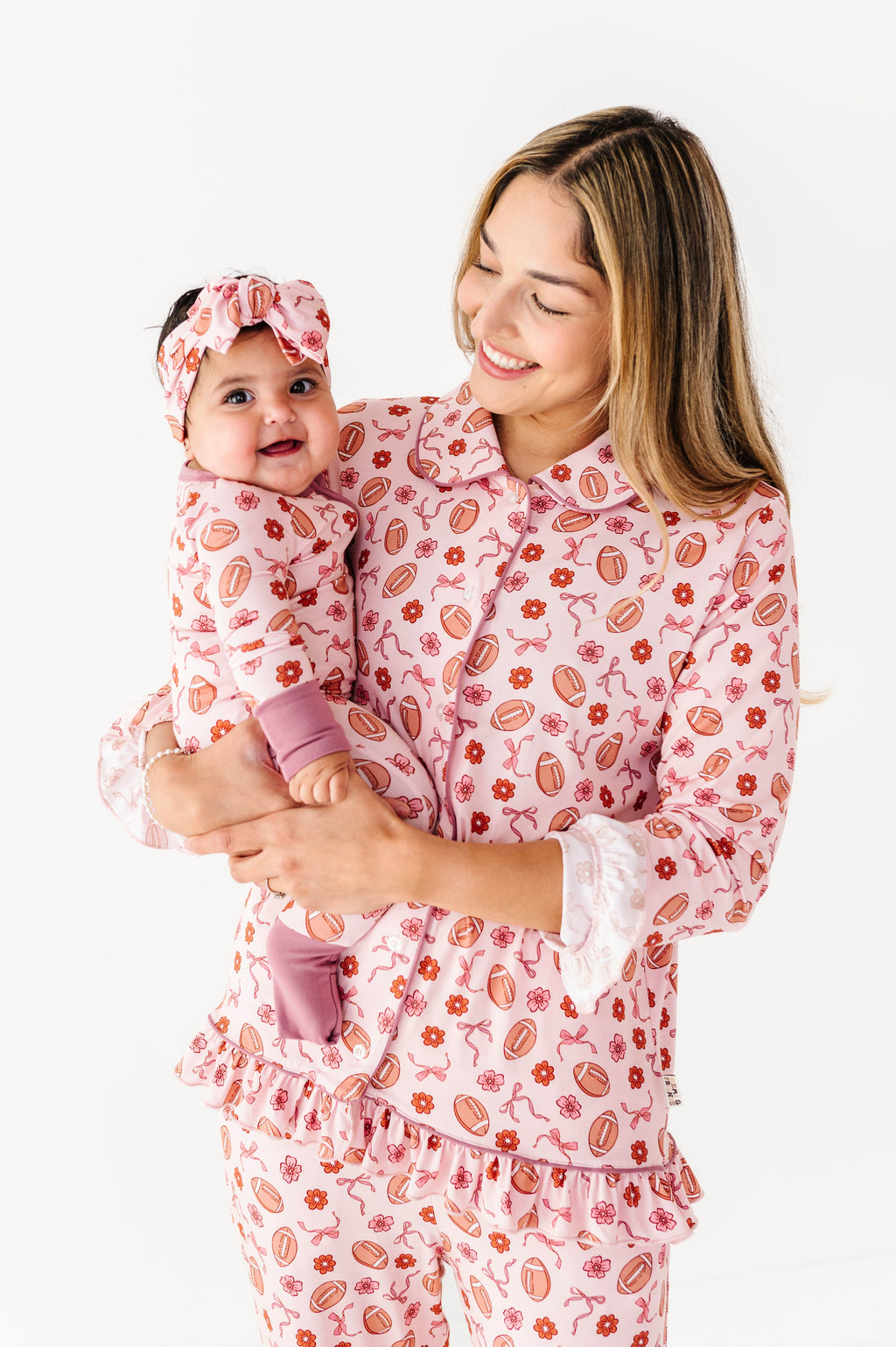 Friday Night Florals Ruffle Adult Button Up Set