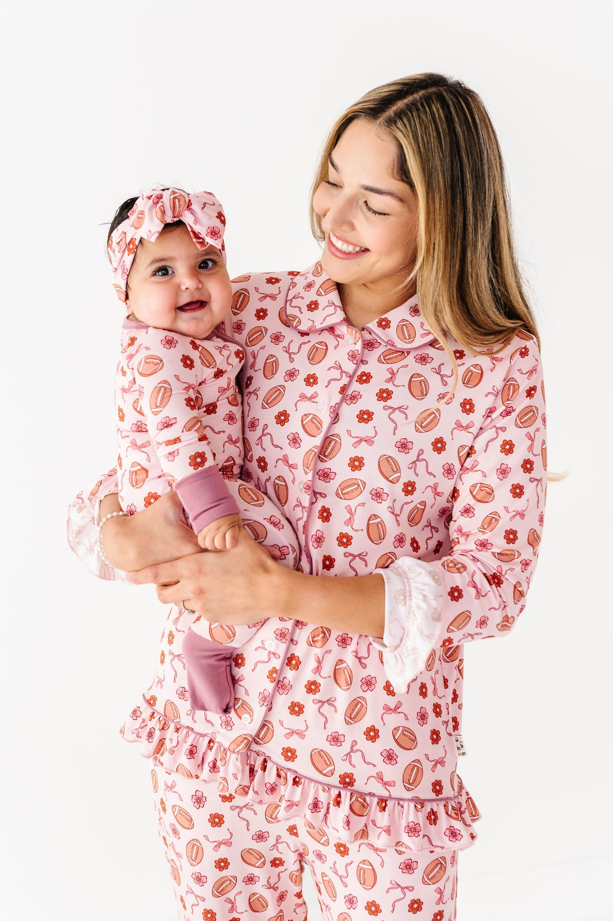 Friday Night Florals Ruffle Adult Button Up Set