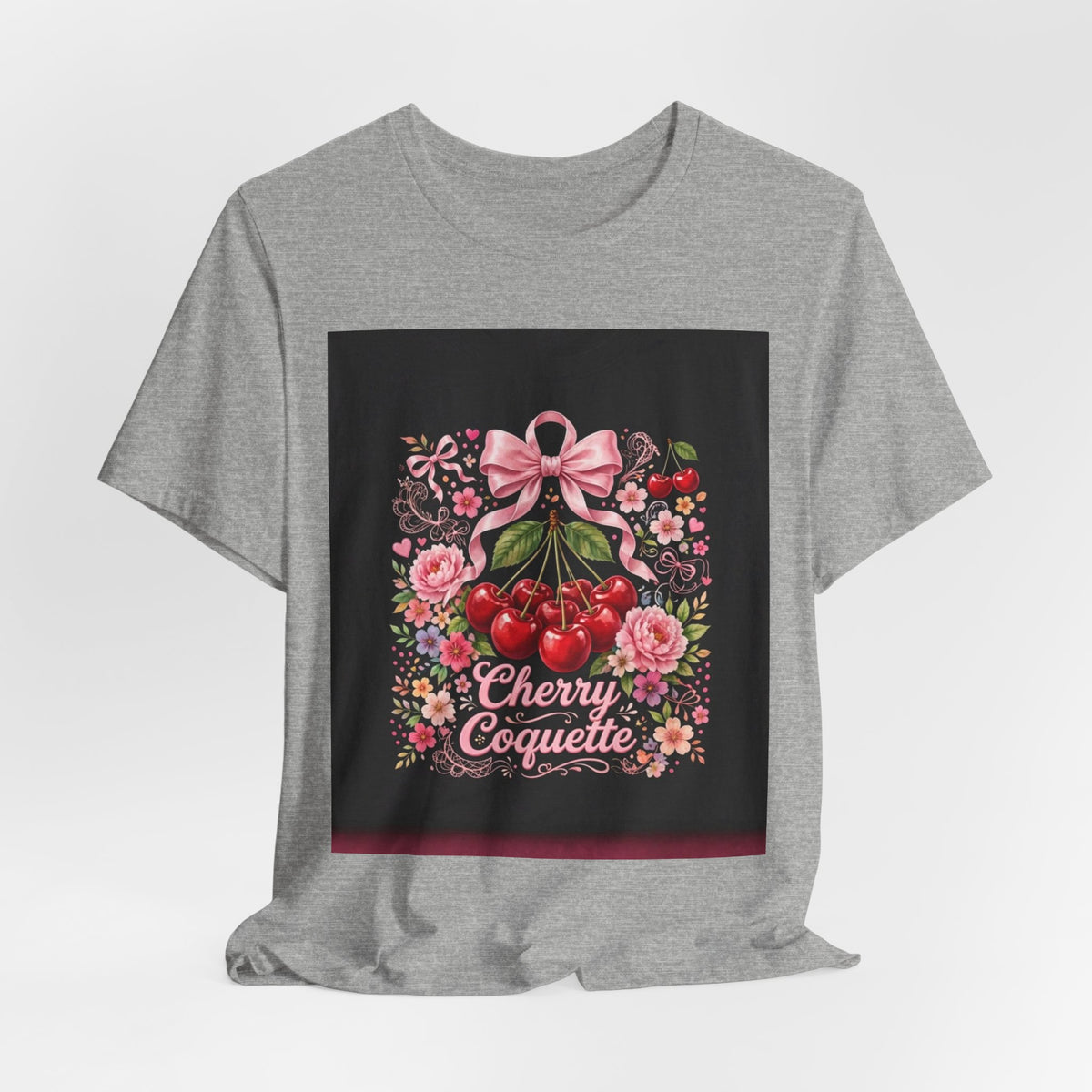 Cherry Coquette Tee — Vintage Floral Cherry Graphic Shirt
