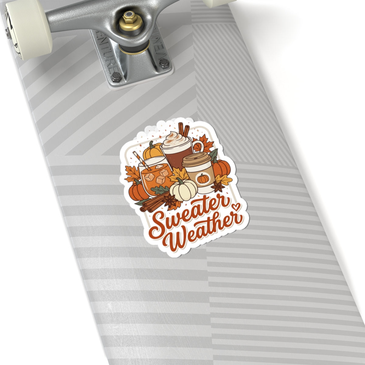 Sweater Weather Herbst Gemütliche Jahreszeit Sticker | Kiss-Cut Kürbis-Latte-Sticker