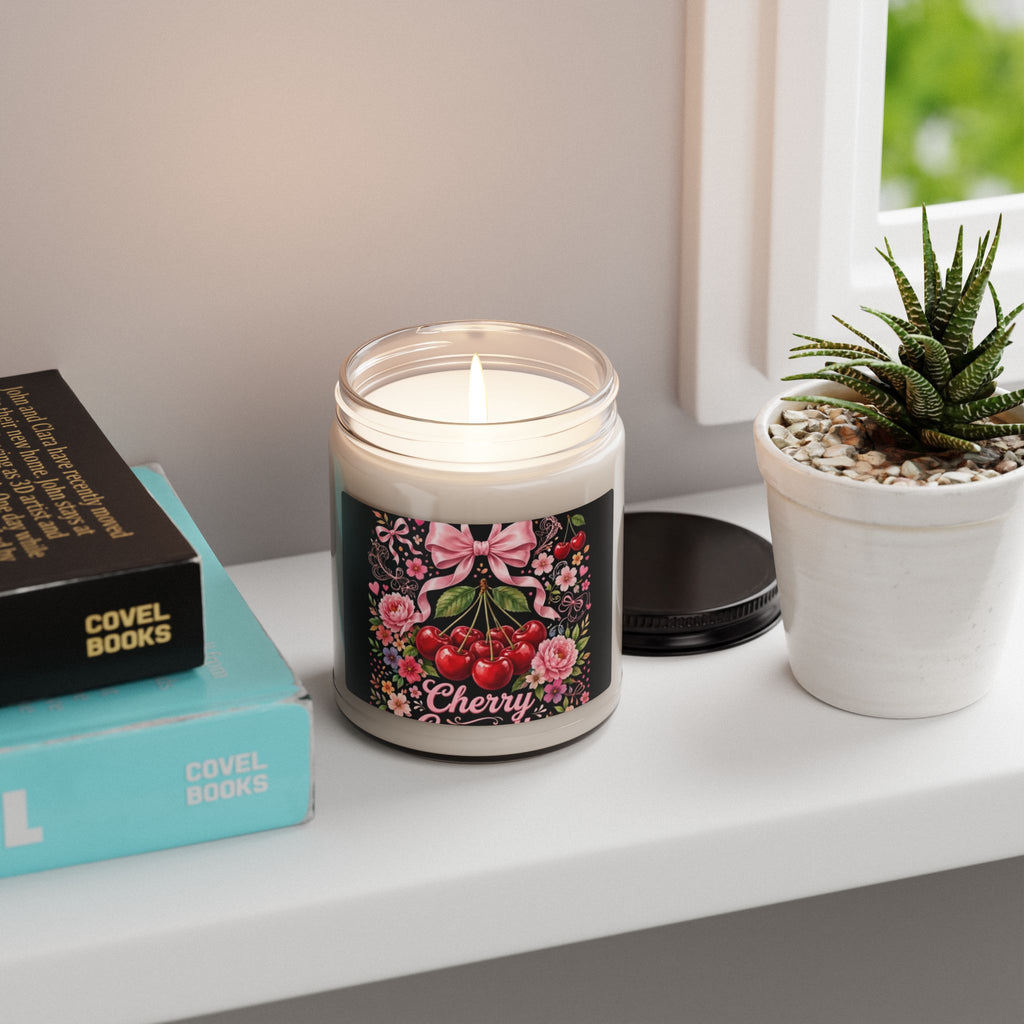 Cherry Blossom Soy Candle — 9oz Scented Jar (Cherry, Floral, Gift-Ready)