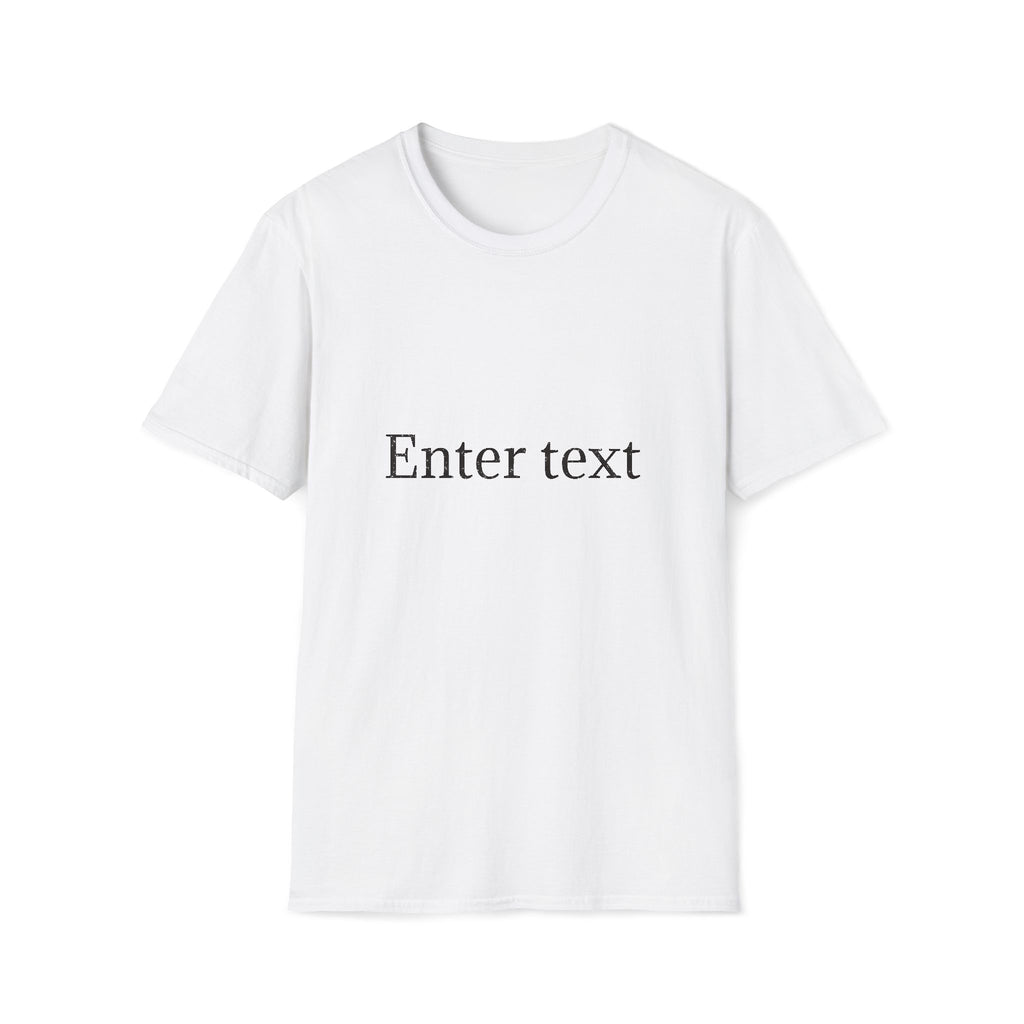 Individuelles Text-T-Shirt — Minimalistisches personalisiertes Shirt ("Text eingeben")