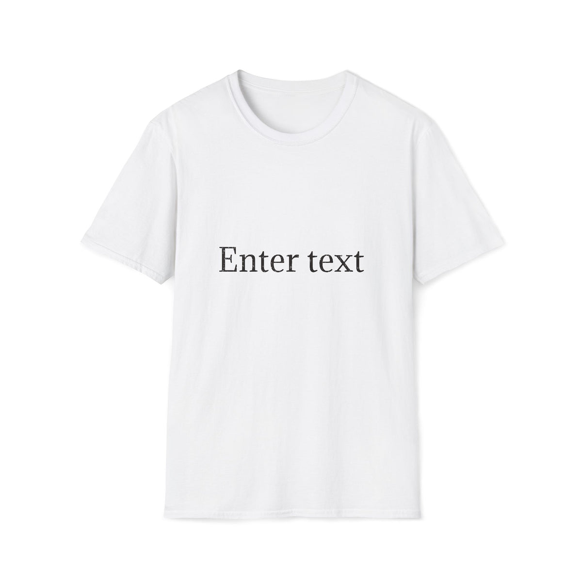 Custom Text T-Shirt — Minimalist Personalized Shirt ("Enter text")