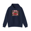 Cherry Floral Hoodie — Retro Cherry Bunch Graphic with Pink Bow