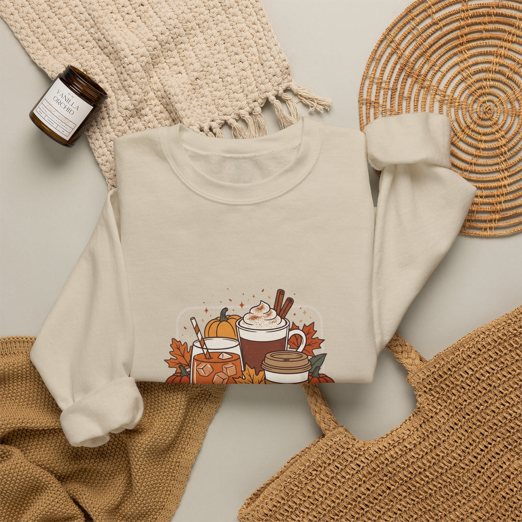 Sweater Weather Fall Cozy Crewneck Sweatshirt | Pumpkin Spice Autumn Vibes