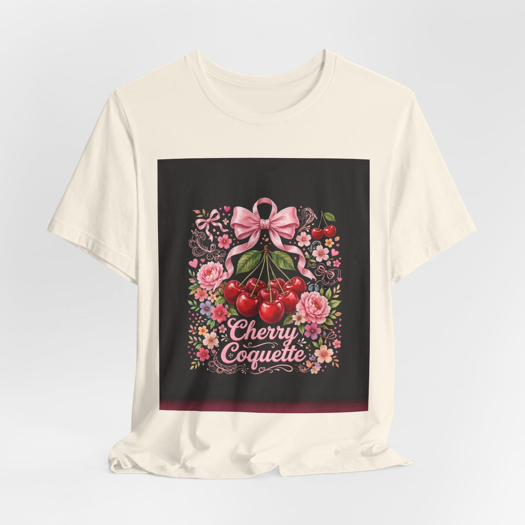 Cherry Coquette Tee — Vintage Floral Cherry Graphic Shirt
