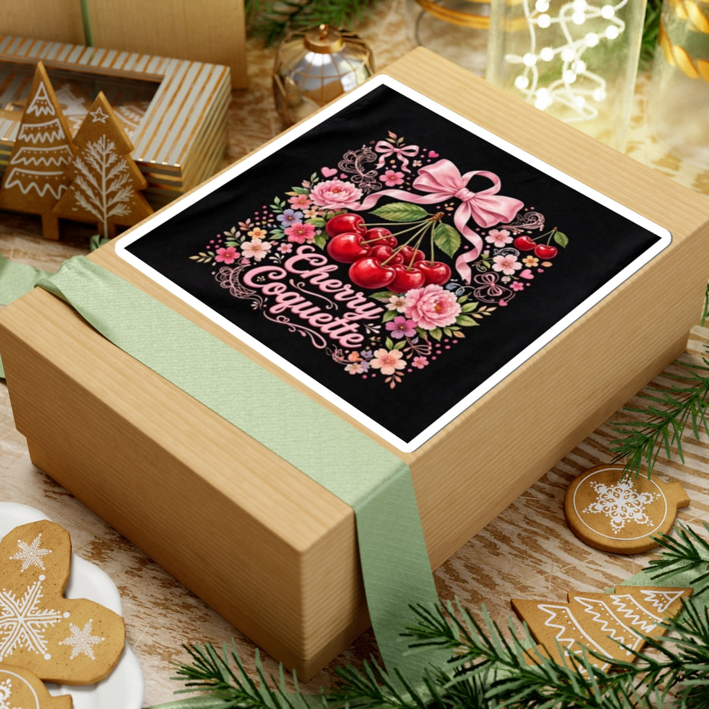 Sticker — Cherry Coquette Vintage Cherry Floral Kiss-Cut Sticker