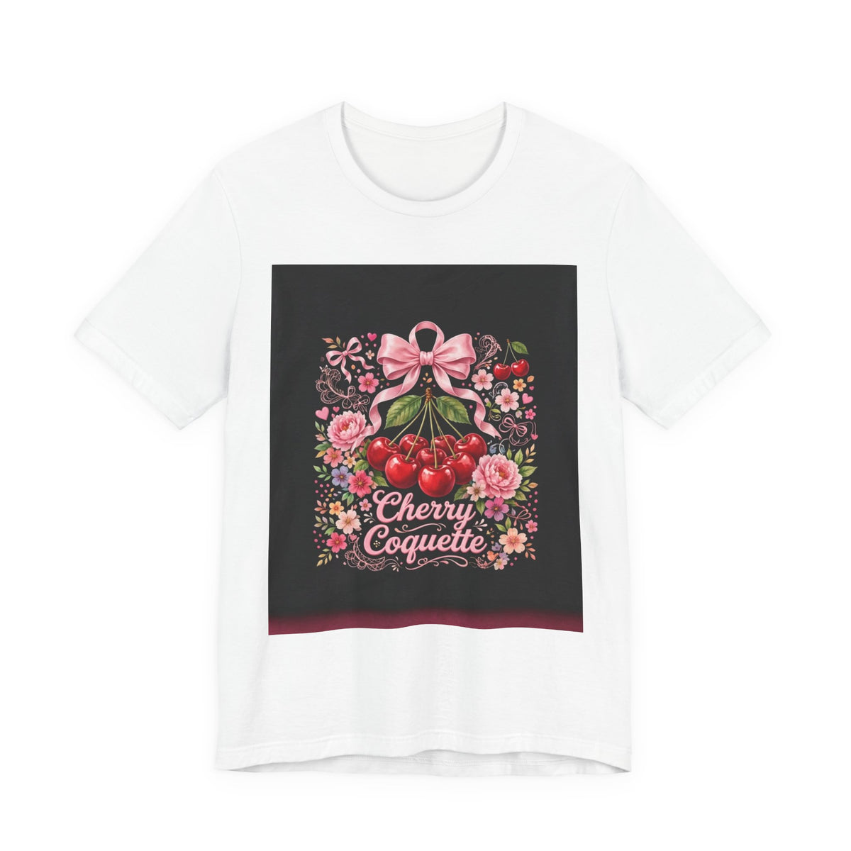 Cherry Coquette Tee — Vintage Floral Cherry Graphic Shirt