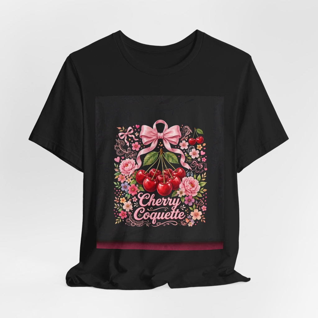 Cherry Coquette Tee — Vintage Floral Cherry Graphic Shirt
