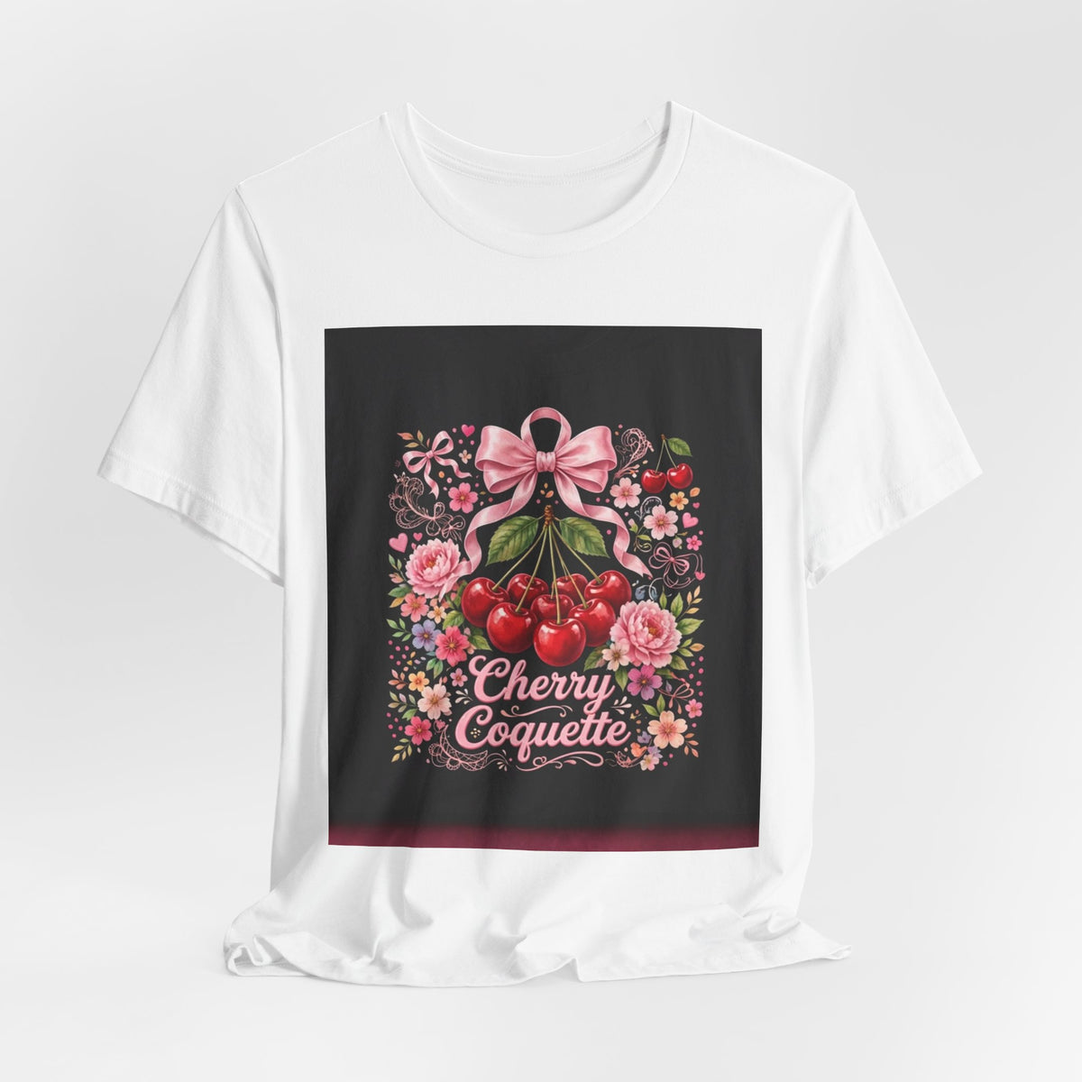Cherry Coquette Tee — Vintage Floral Cherry Graphic Shirt