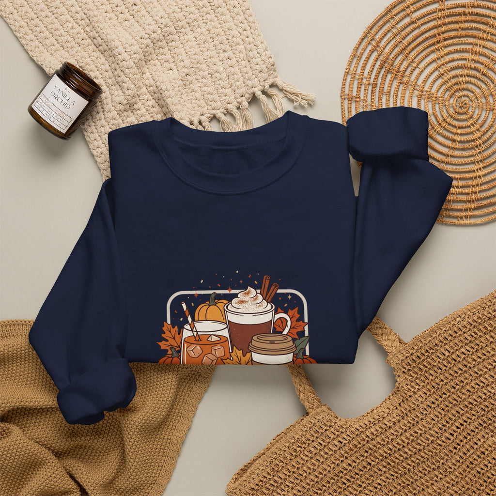 Sweater Weather Fall Cozy Crewneck Sweatshirt | Pumpkin Spice Autumn Vibes