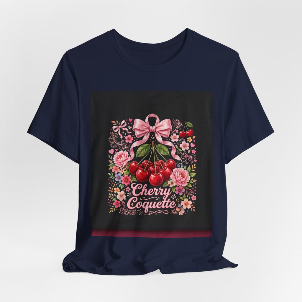 Cherry Coquette Tee — Vintage Floral Cherry Graphic Shirt