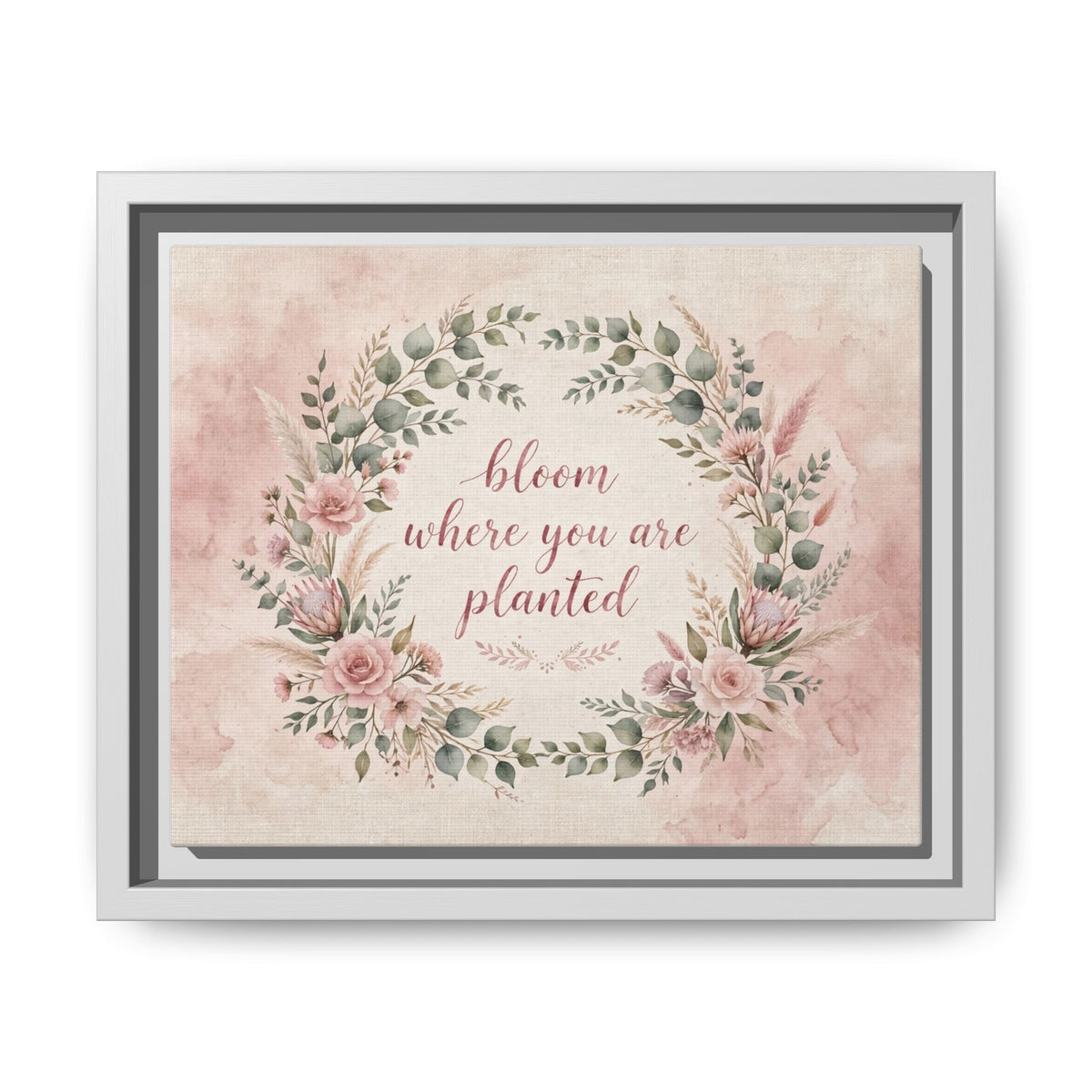 Bloom Where You Are Planted Framed Canvas Print