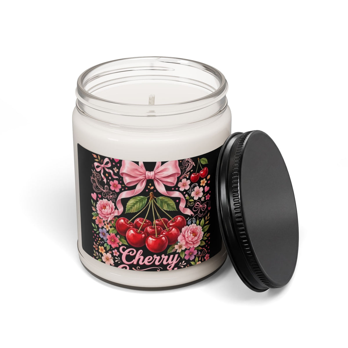 Cherry Blossom Soy Candle — 9oz Scented Jar (Cherry, Floral, Gift-Ready)