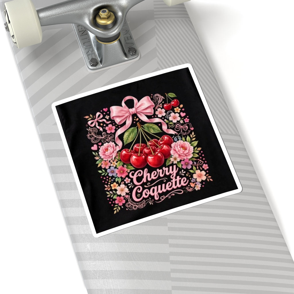 Sticker — Cherry Coquette Vintage Cherry Floral Kiss-Cut Sticker