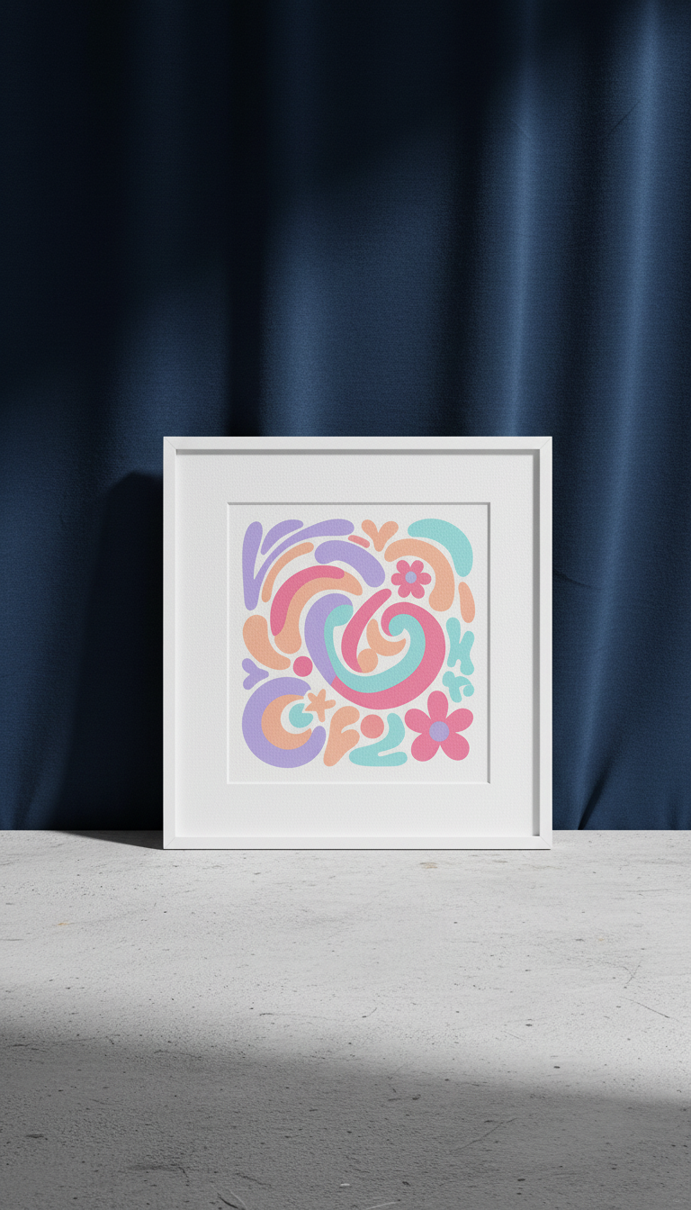 Archival Art Print on Textured Paper in a new setting