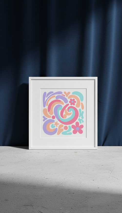 Archival Art Print on Textured Paper in a new setting