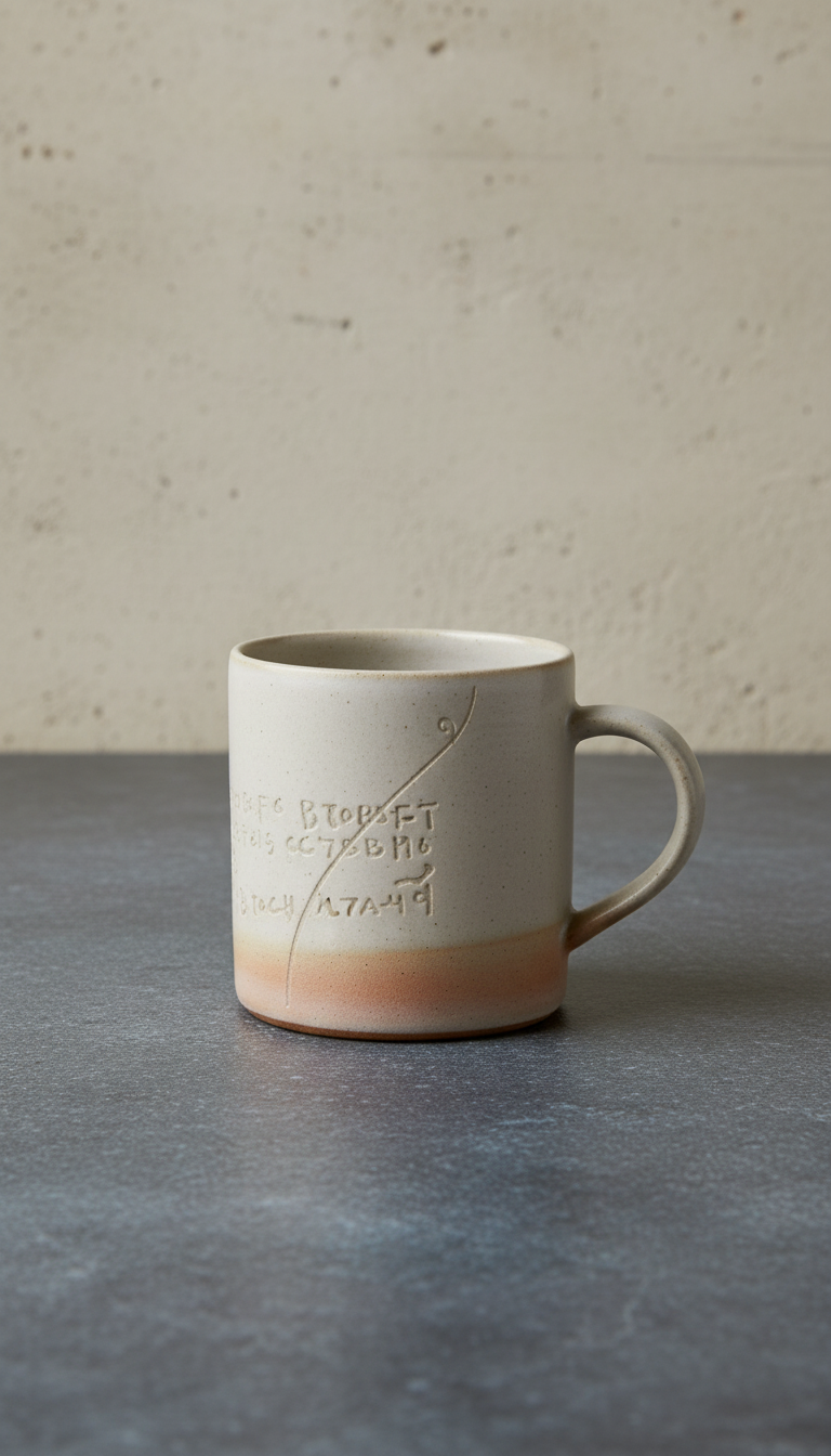 Minimalist Ceramic Mug with Psalm Verse in a new setting