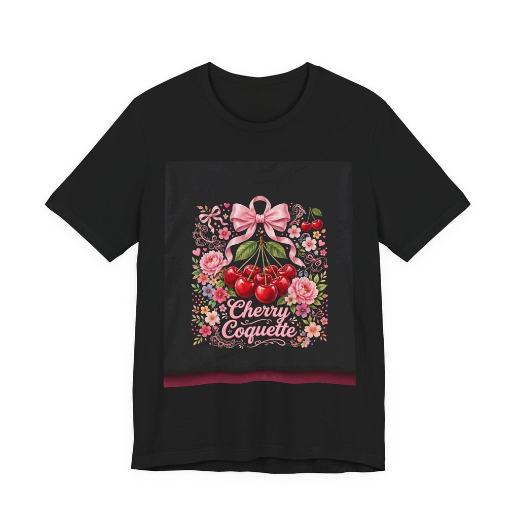 Cherry Coquette Tee — Vintage Floral Cherry Graphic Shirt