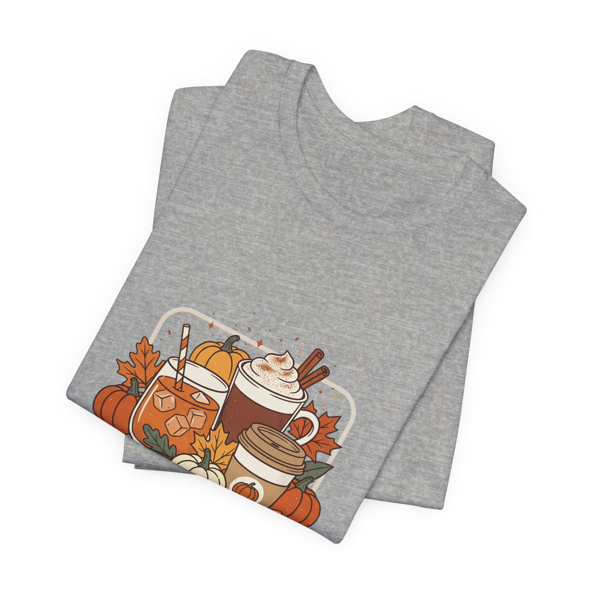 Sweater Weather Tee, Cozy Season Fall Coffee Pumpkin Design
