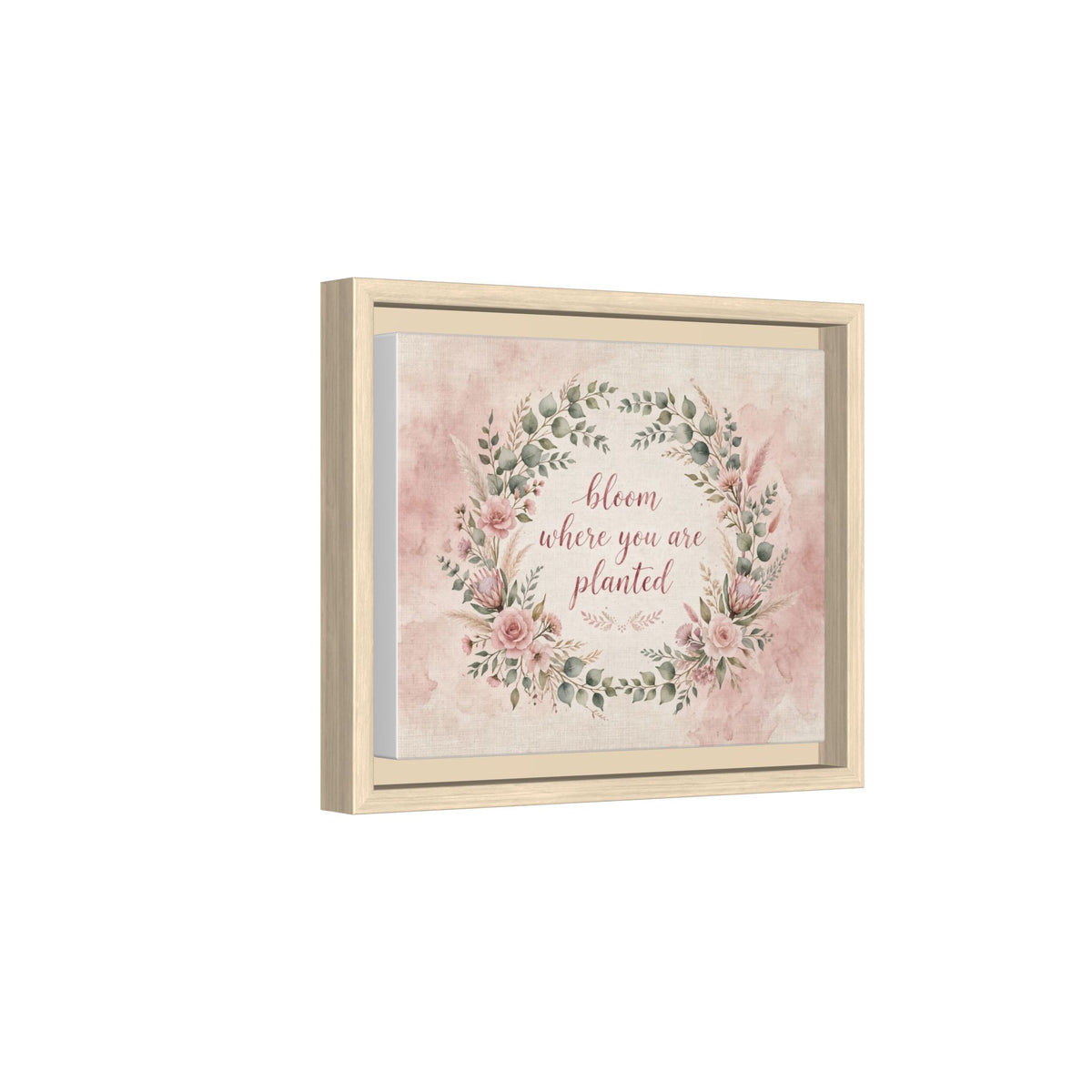 Bloom Where You Are Planted Framed Canvas Print