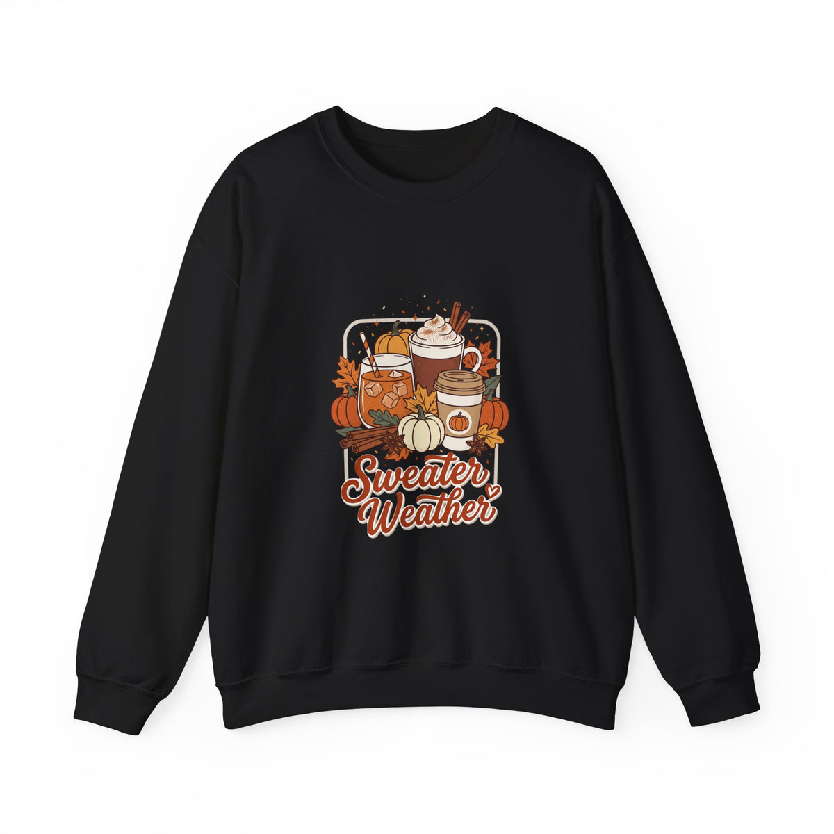 Sweater Weather Fall Cozy Crewneck Sweatshirt | Pumpkin Spice Autumn Vibes