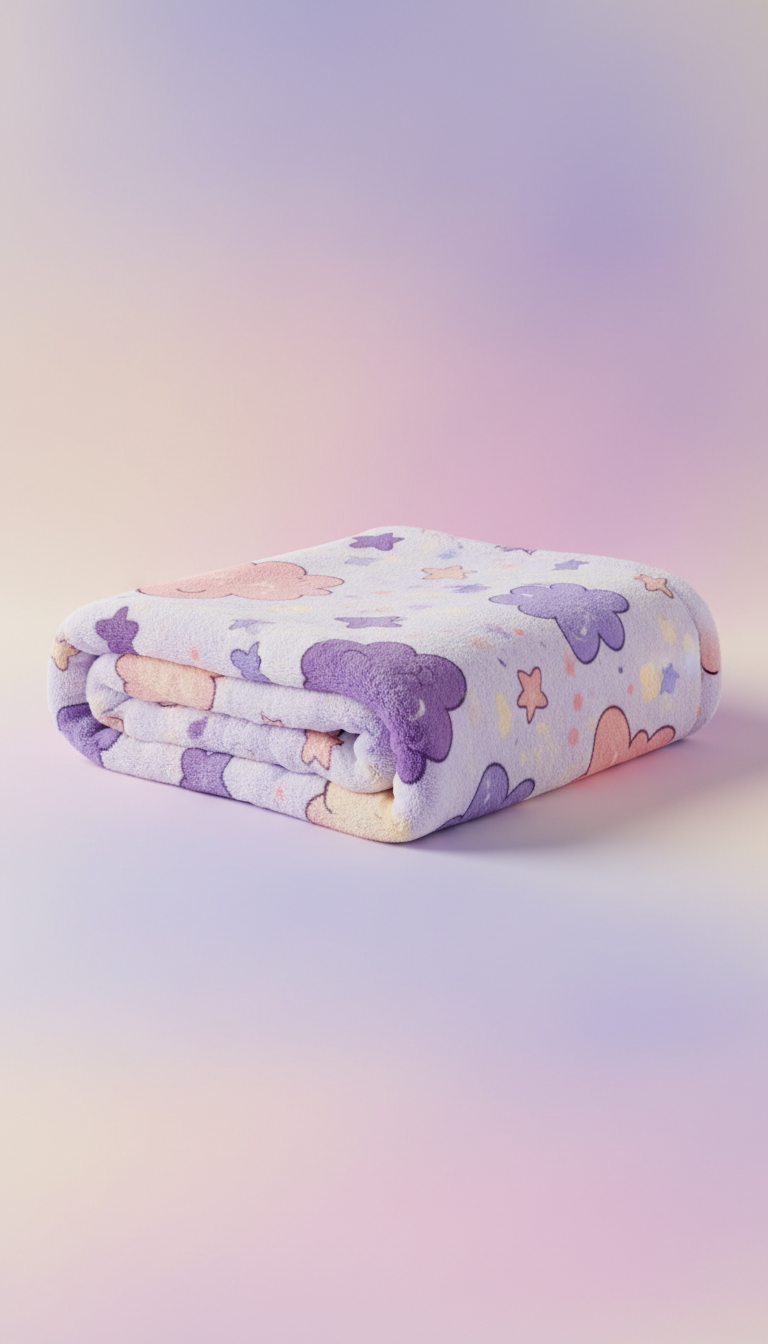 Plush blanket, Use a 3/4 angle to capture the plushness and texture of products like blankets and pillows, ensuring the...