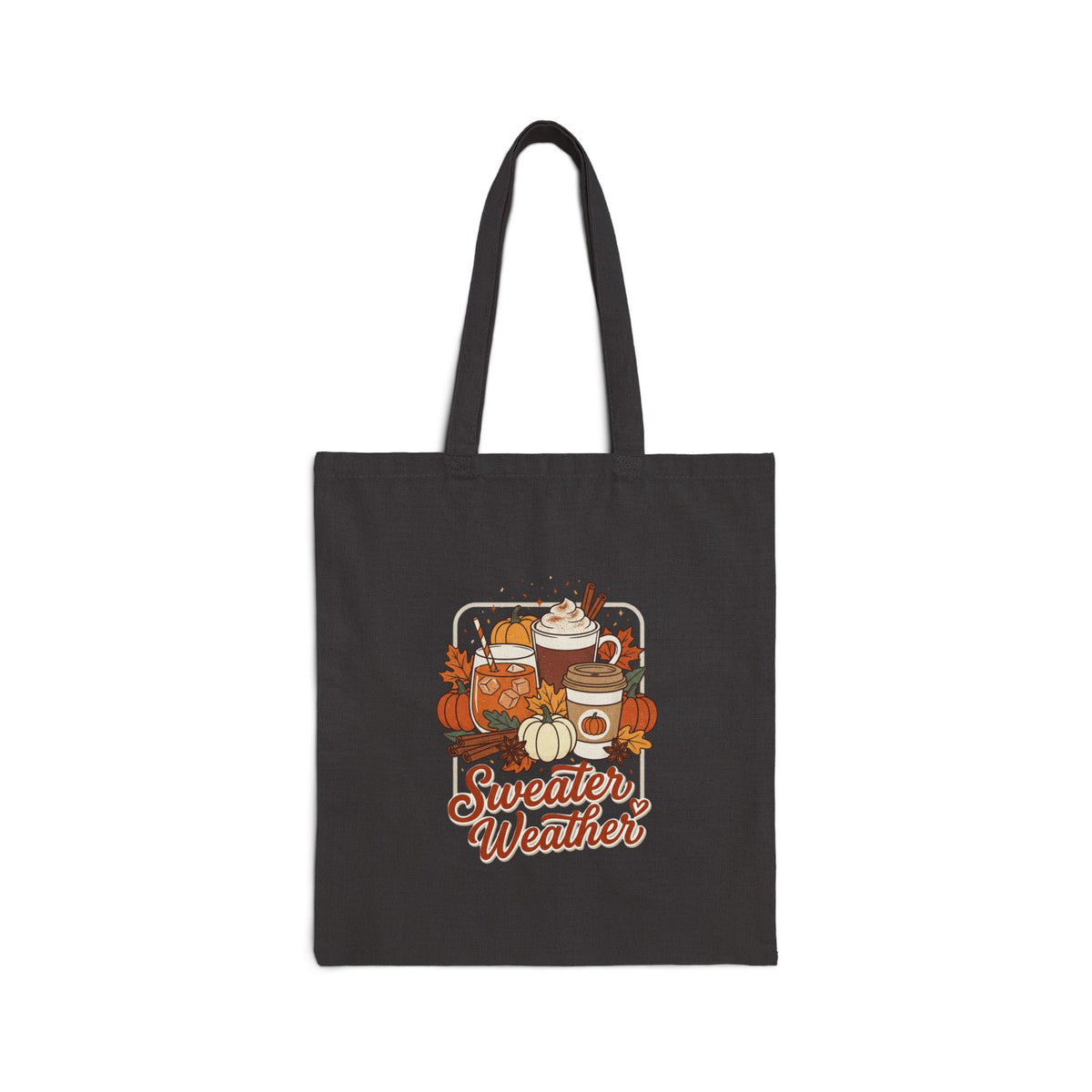 Sweater Weather Pumpkin Coffee Tote | Cozy Season Fall Canvas Tote