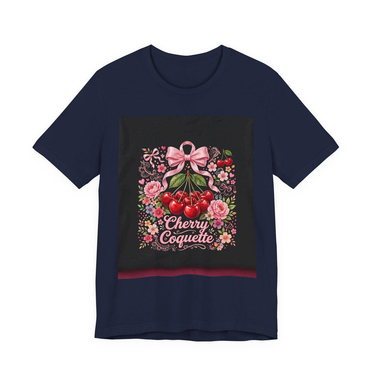 Cherry Coquette Tee — Vintage Floral Cherry Graphic Shirt