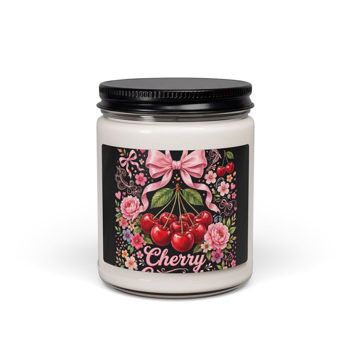 Cherry Blossom Soy Candle — 9oz Scented Jar (Cherry, Floral, Gift-Ready)