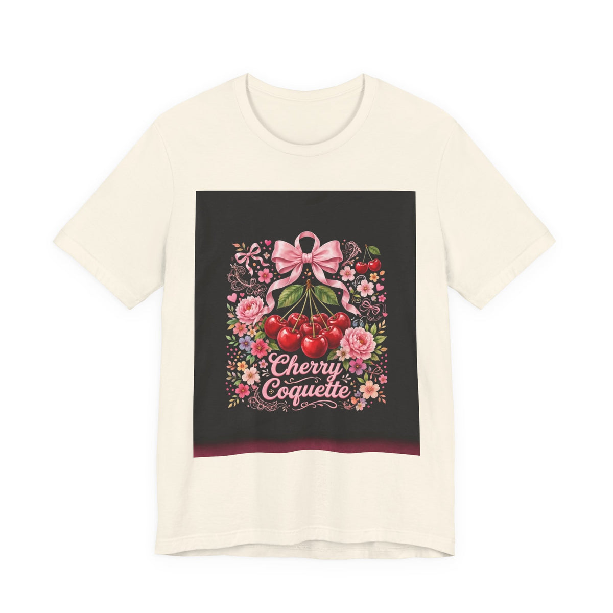 Cherry Coquette Tee — Vintage Floral Cherry Graphic Shirt