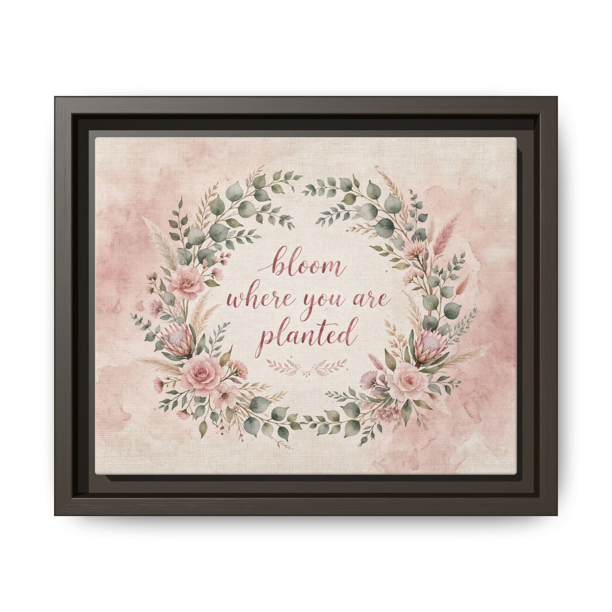 Bloom Where You Are Planted Framed Canvas Print