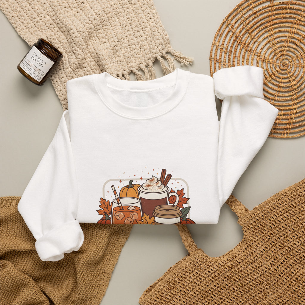 Sweater Weather Fall Cozy Crewneck Sweatshirt | Pumpkin Spice Autumn Vibes