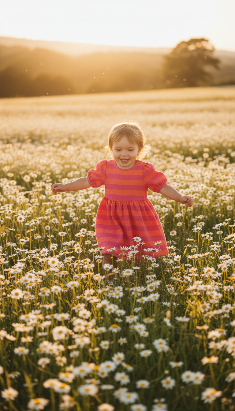 Striped Kids' Dress in use