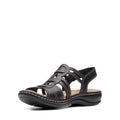 Clarks womens Leisa Janna Sandal, Black Leather, 6 USClarks womens Leisa Janna Sandal, Black Leather, 6 US
