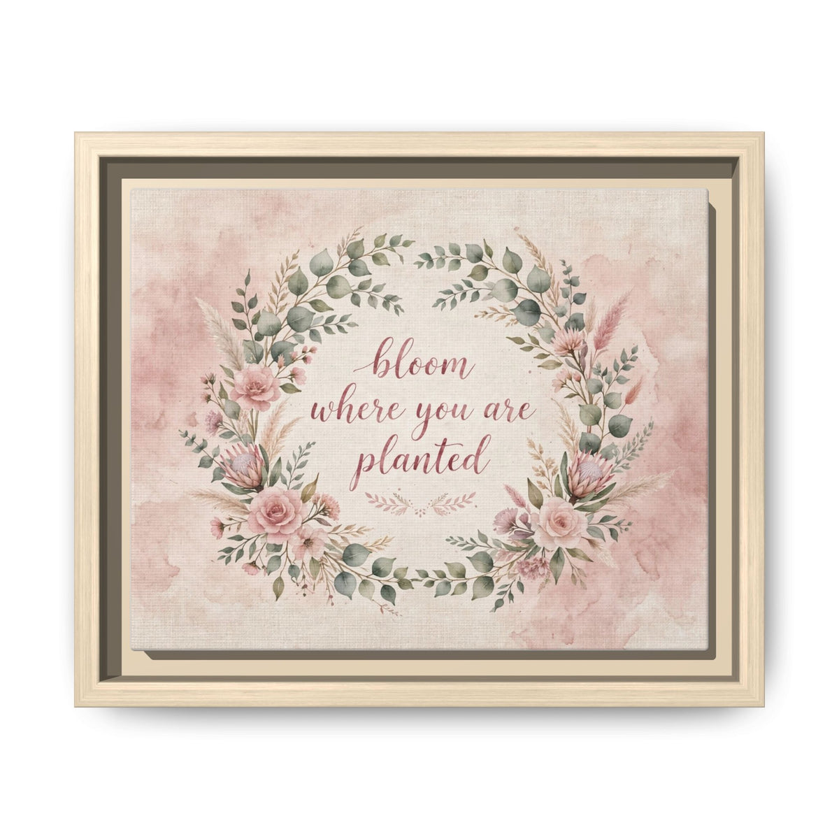 Bloom Where You Are Planted Framed Canvas Print