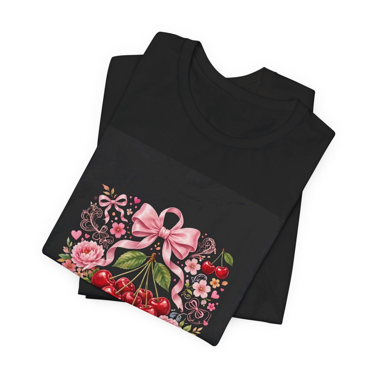 Cherry Coquette Tee — Vintage Floral Cherry Graphic Shirt