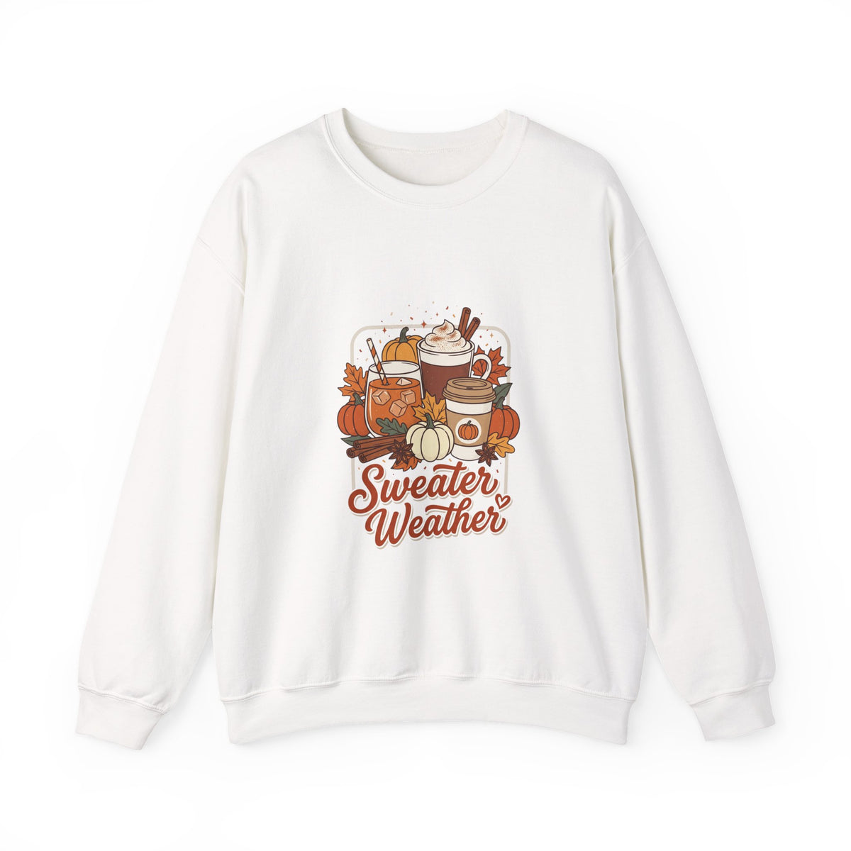 Sweater Weather Fall Cozy Crewneck Sweatshirt | Pumpkin Spice Autumn Vibes