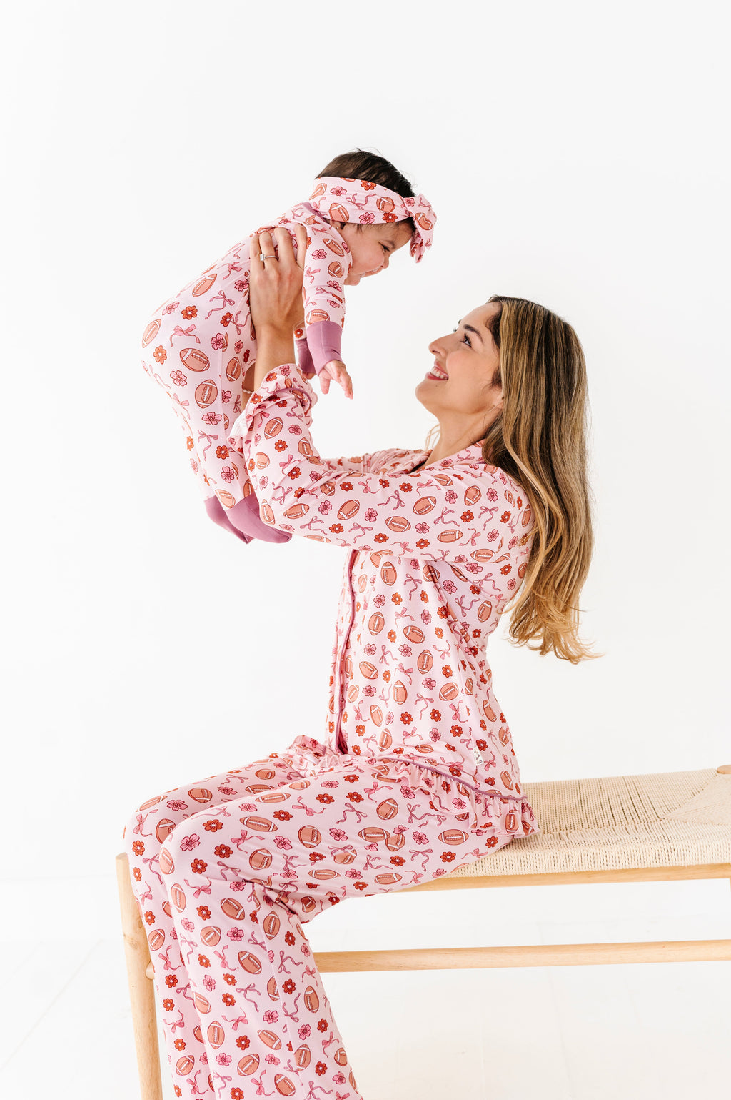 Friday Night Florals Ruffle Adult Button Up Set