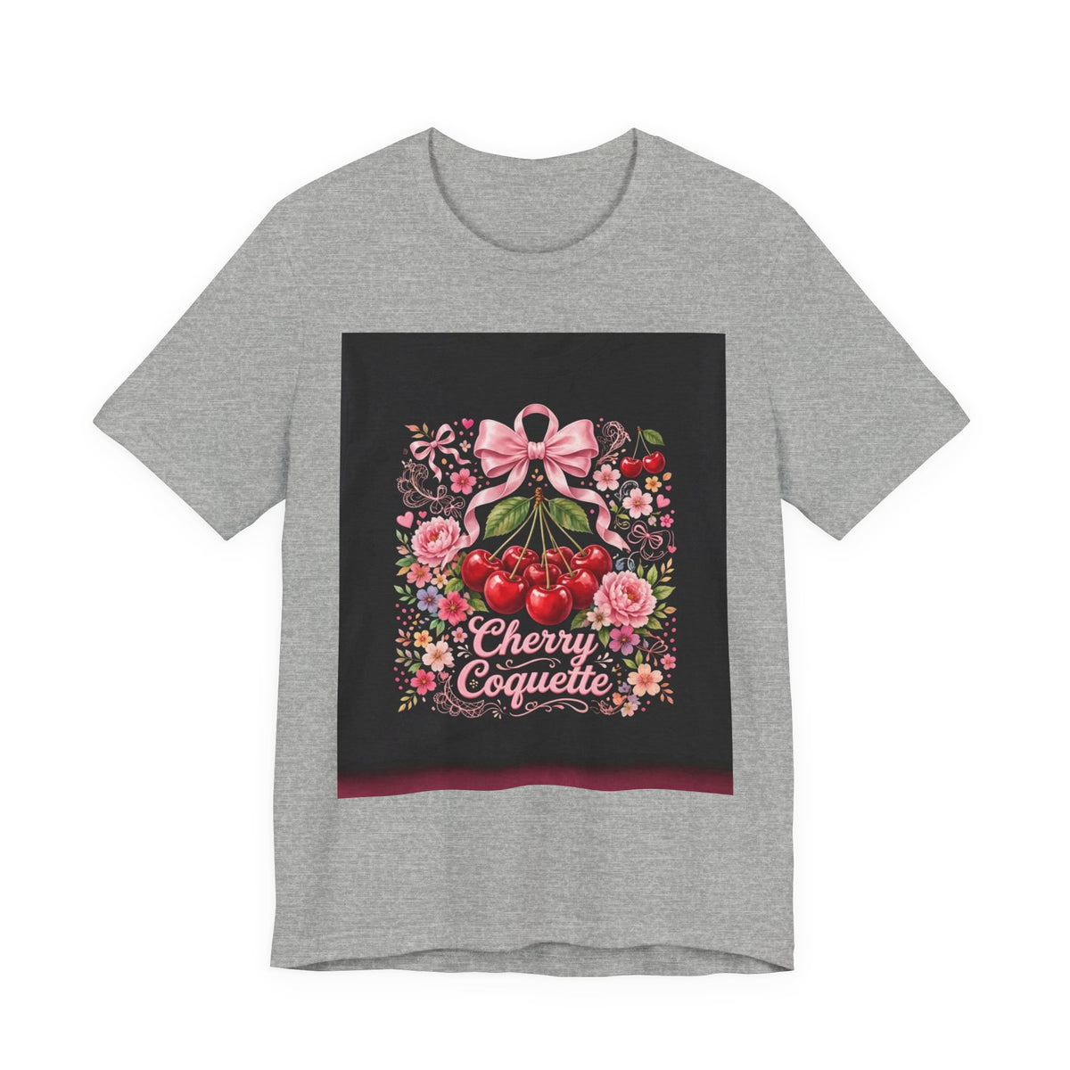 Cherry Coquette Tee — Vintage Floral Cherry Graphic Shirt