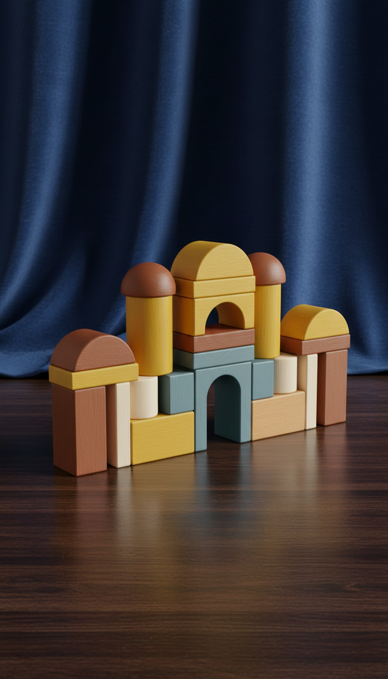 Colorful Building Block Set in a new setting
