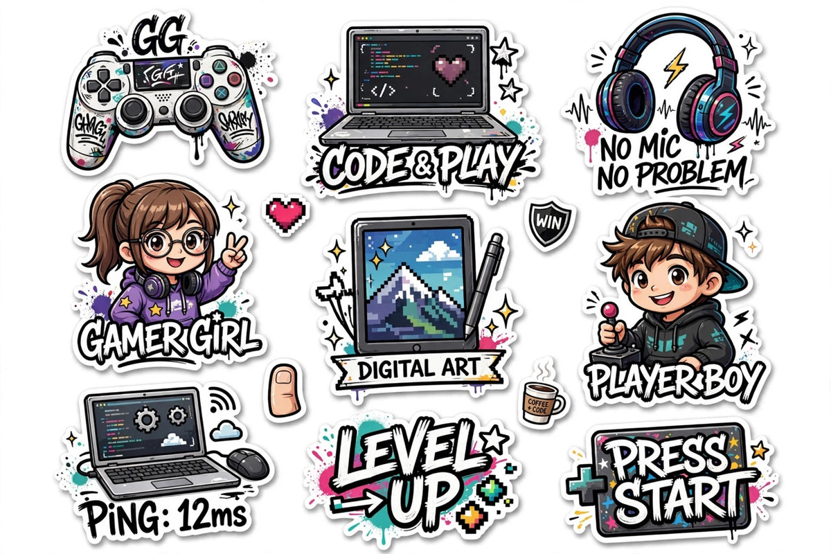 Gamer Stickers Pack
