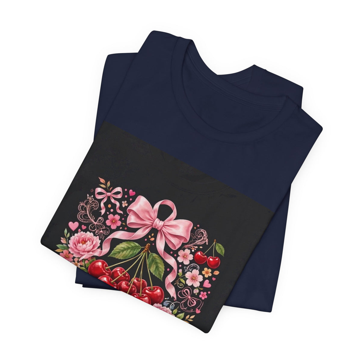Cherry Coquette Tee — Vintage Floral Cherry Graphic Shirt