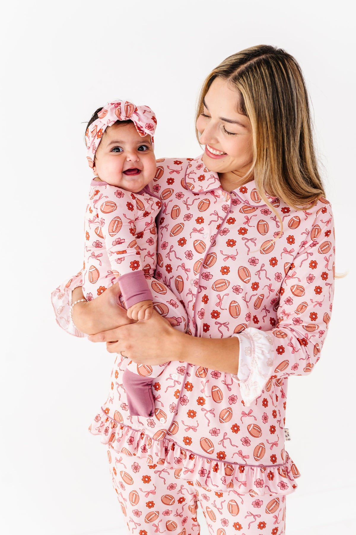 Friday Night Florals Ruffle Adult Button Up Set
