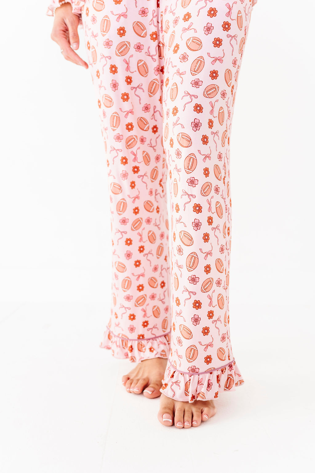 Friday Night Florals Ruffle Adult Button Up Set