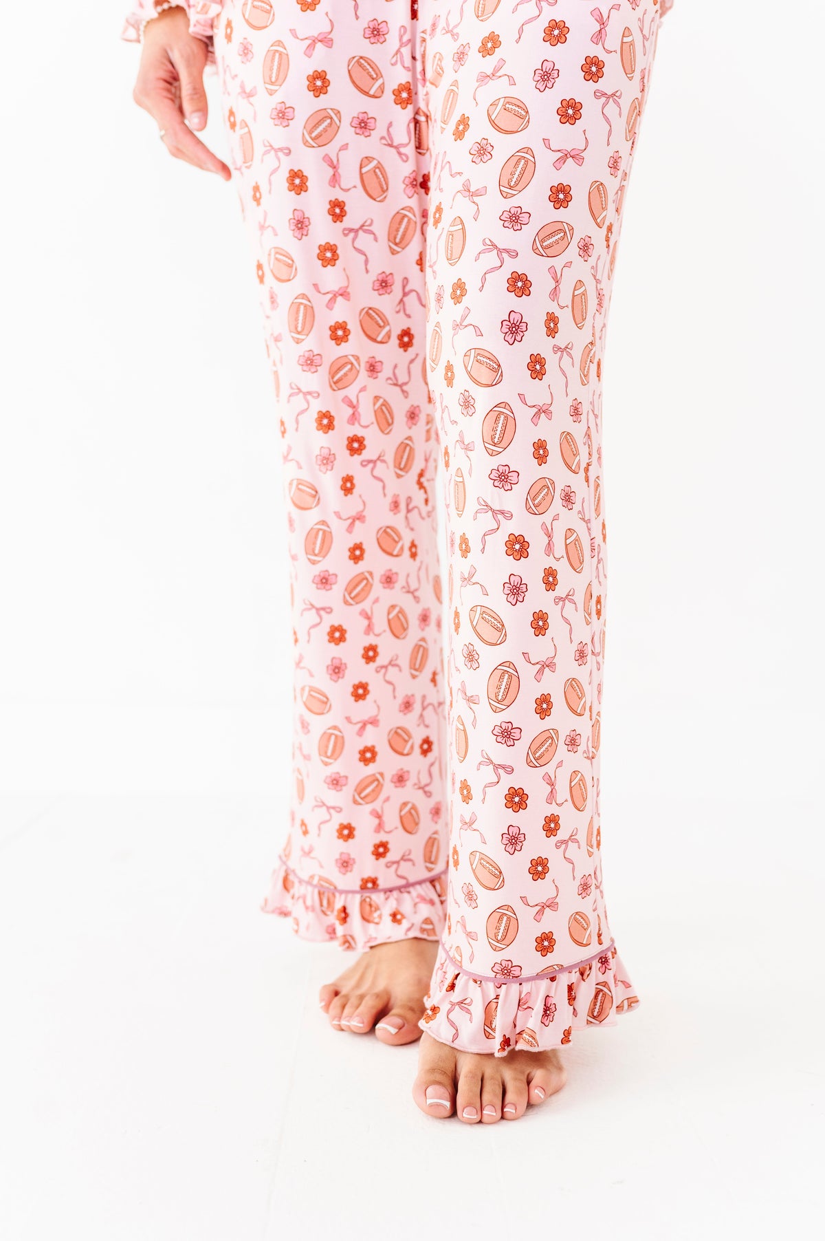 Friday Night Florals Ruffle Adult Button Up Set