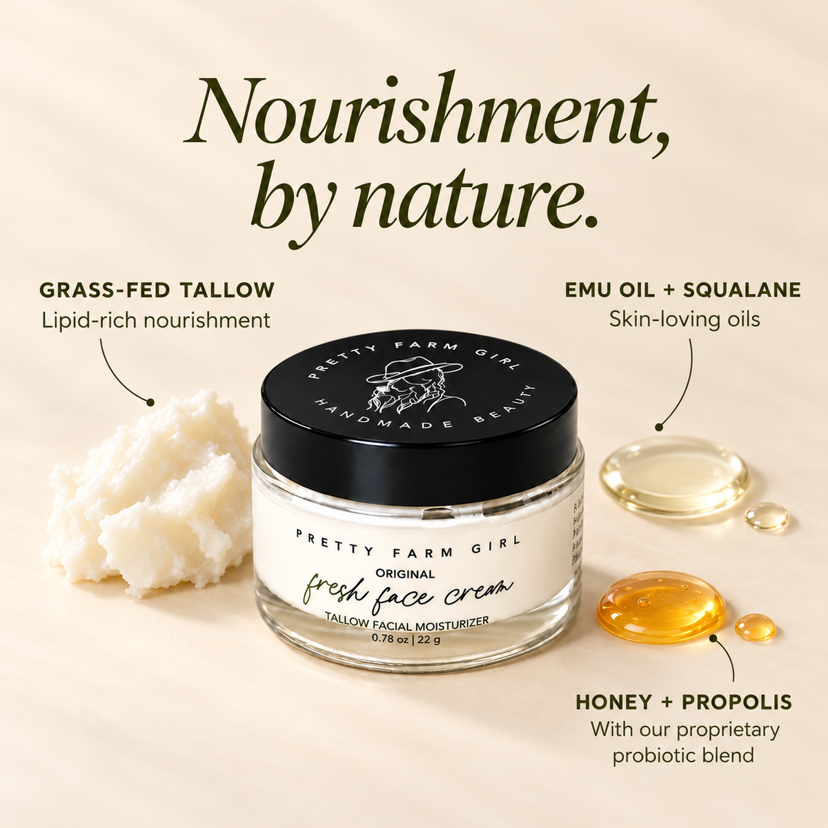 Fresh Face Cream Anti-Aging Tallow Moisturizer