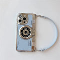 Luxury Retro Stereo Camera Lanyard iPhone Case