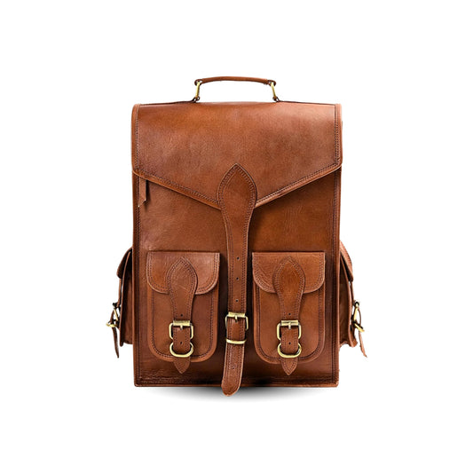 Vintage Leather Backpack Rucksack
